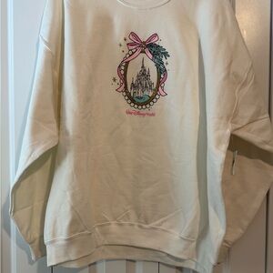 Disney White Sweatshirt with Castle
